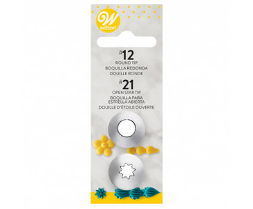 Wilton Decorating Tip set round #012 Open Star #021