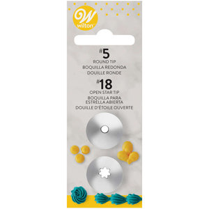 Wilton Decorating Tip set round #005 Open Star #018