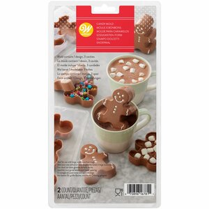 Wilton 3D Gingerbread Chocolade Candy Mold, Choco Bomb (kerst)