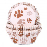 House of Marie Cupcakevormpjes Pootafdruk Bruin pk/50