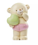 Taarttopper Teddybeer Roze 6cm