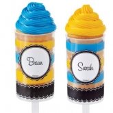 Wilton Treat Pop Labels - Black/White