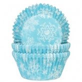 House of Marie Baking Cups Sneeuwkristal Blauw