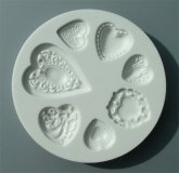 Patterned Hearts Mould