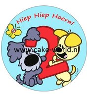 sociaal Kano diepgaand Woezel & Pip 2 Jaar! Taartprint Rond - Cake-world