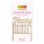 Scrapcooking Cake Topper Wood, Happy Birthday