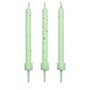 PME Candles White Glitter with Holders Pk/10