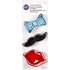 Wilton Cookie Cutter Set Tie/Mustache/Lips_