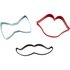 Wilton Cookie Cutter Set Tie/Mustache/Lips_